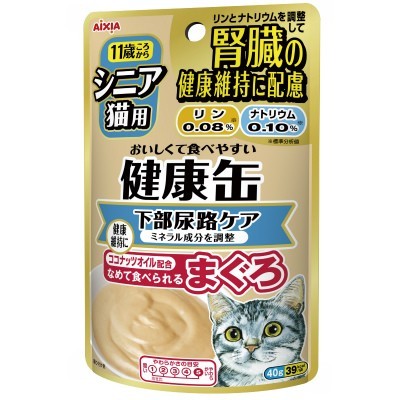 アイシア 健康缶 シニア猫用 下部尿路ケア 40g×48個 猫缶、ウエットフードの商品画像