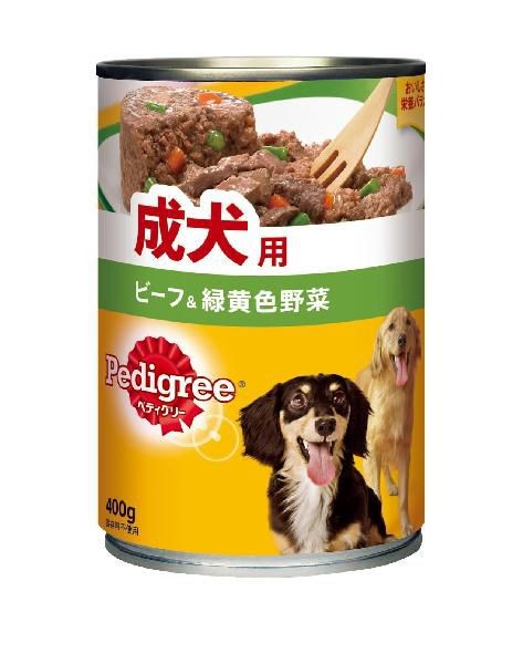 マースジャパン ペディグリー 成犬用 ビーフ＆緑黄色野菜 400g×24 ドッグフード ウエットフードの商品画像