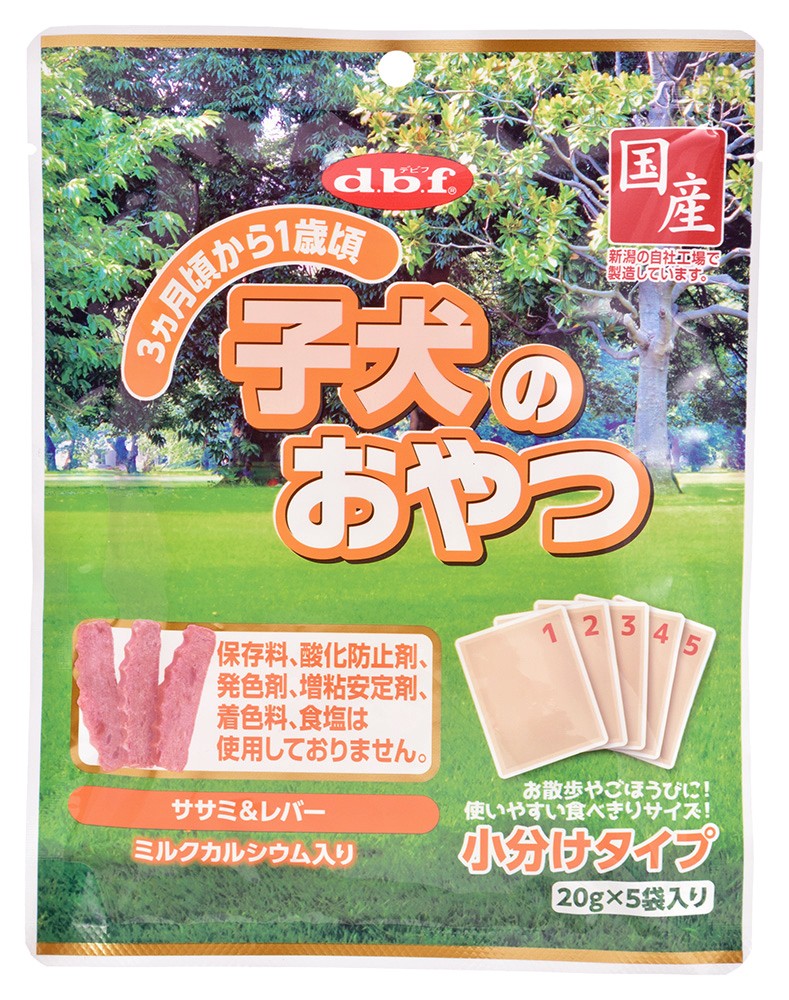 デビフペット デビフ 子犬のおやつ ササミ＆レバー 100g×48個 犬用おやつ、ガムの商品画像