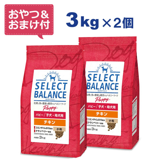 セレクトバランス パピー/子犬・母犬用 チキン 小粒 3kg×2セット ドッグフード ドライフードの商品画像