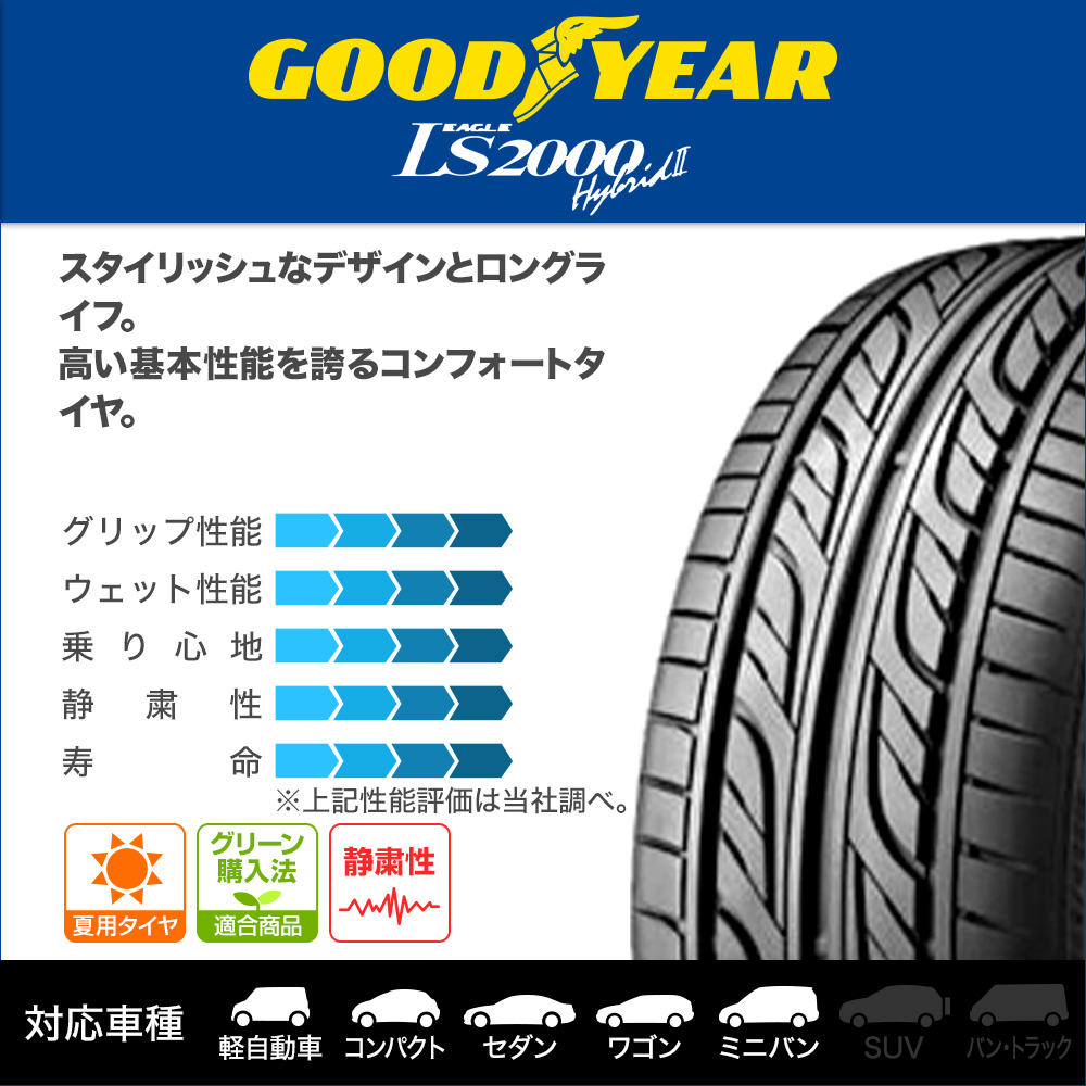 [ limited amount ]sa Mata iya wheel 4 pcs set hot staff limited amount goods Precious HM-1 Goodyear Eagle LS2000 hybrid 2(HB2) 165/55R15