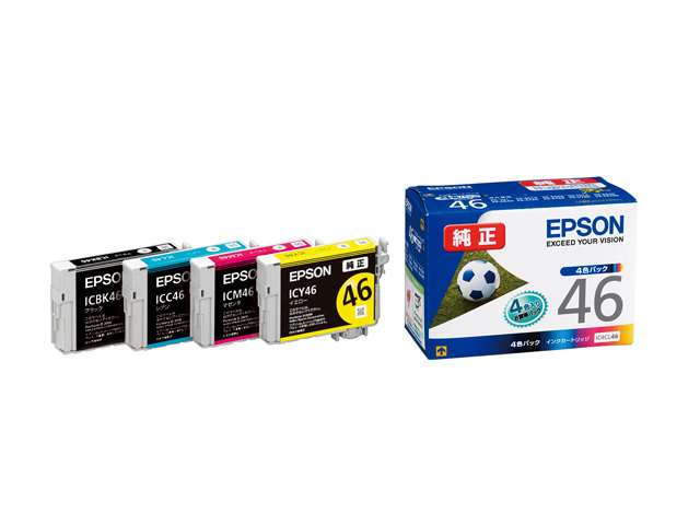 エプソン インクカートリッジ サッカーボール IC4CL46（4色パック）×1個