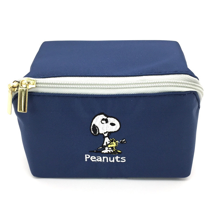 PEANUTS PEANUTS スヌーピー スクエアポーチ S（ネイビー） 化粧ポーチの商品画像