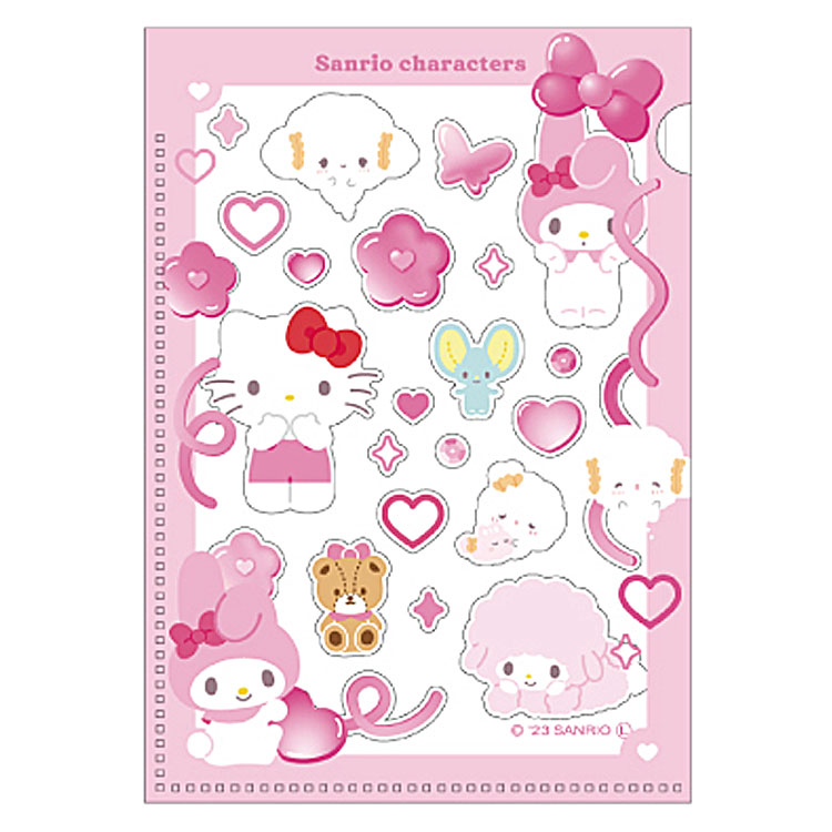 ティーズファクトリー サンリオキャラクターズ カスタマイズファイル＆ステッカー（ピンク）の商品画像