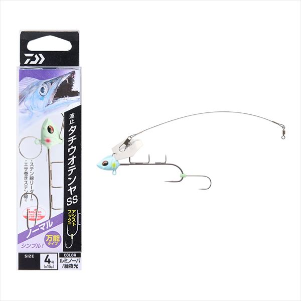 DAIWA（釣り） 波止タチウオテンヤSS ノーマル M 5号 ルミノーバ/青夜光 釣り仕掛け　テンヤの商品画像