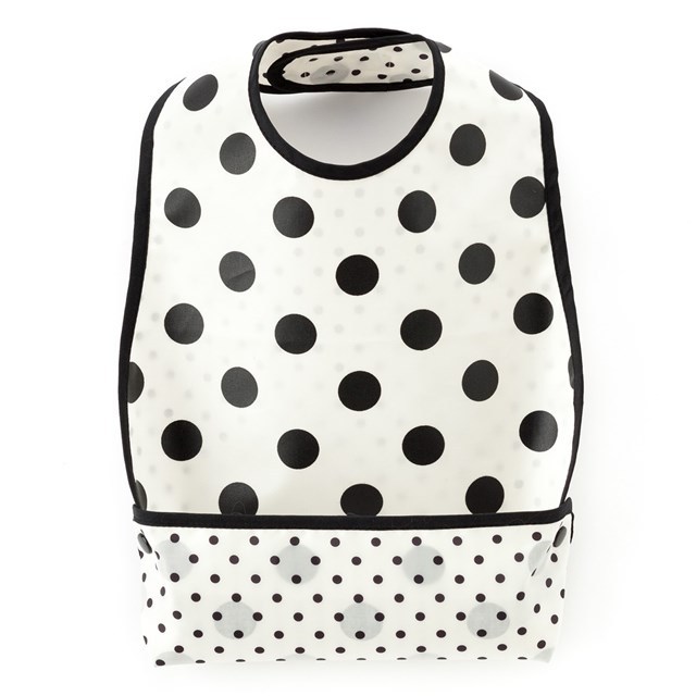 o еда фартук нагрудник * bib модель polka dot large broadcloth*white × белый земля . чёрный точка bib слюнявчик фартук младенец .. пачка рассылка 