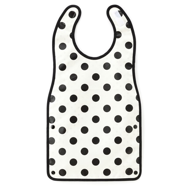 o еда фартук нагрудник * bib модель polka dot large broadcloth*white × белый земля . чёрный точка bib слюнявчик фартук младенец .. пачка рассылка 