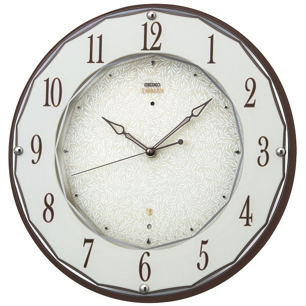 【美品】SEIKO EMBLEM 電波掛時計 HS-524B SEIKO EMBLEM 電波掛時計 HS524B（ブラウン） EMBLEM（SEIKO