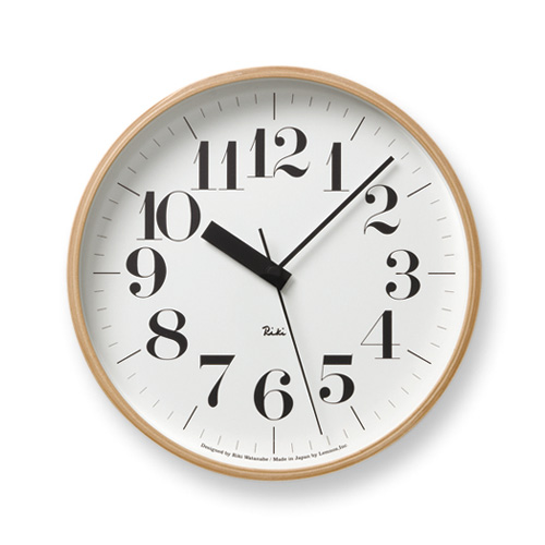 Lemnos レムノス RIKI CLOCK RC 電波掛け時計 WR07-11（ナチュラル） 掛け時計、壁掛け時計の商品画像
