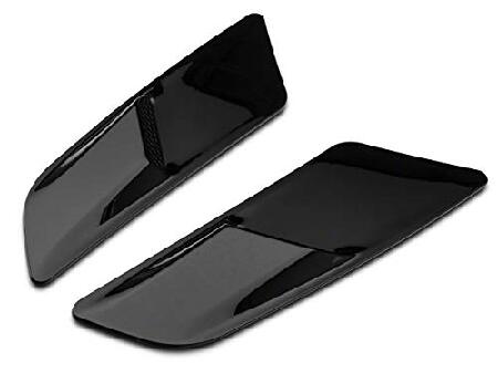 MP Concepts Hood Vent Louvers; Gloss Black Compatible with 15-17 Mustang EcoBoost, V6