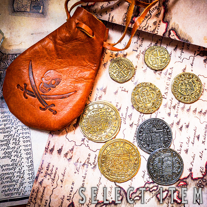  leather bag entering Pirates coin 