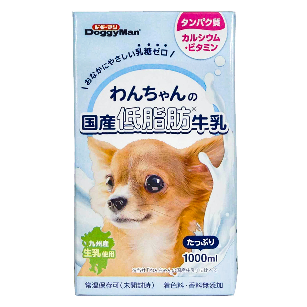 ドギーマン わんちゃんの国産低脂肪牛乳 1000ml×1個の商品画像
