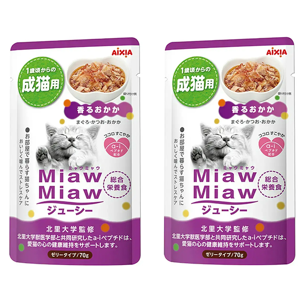 アイシア MiawMiaw ジューシー 香るおかか 70g×2個 MiawMiaw 猫缶、ウエットフードの商品画像