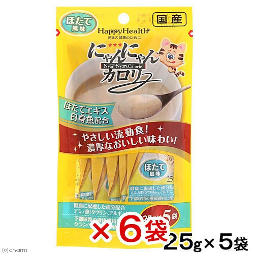 アース・ペット アース にゃんにゃんカロリー ほたて風味（25g×5袋）×6個 猫用流動食の商品画像