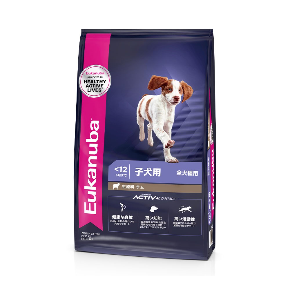 ユーカヌバ ユーカヌバ パピー ラム＆ライス 子犬用 全犬種用 2.7kg×1個 ドッグフード ドライフードの商品画像