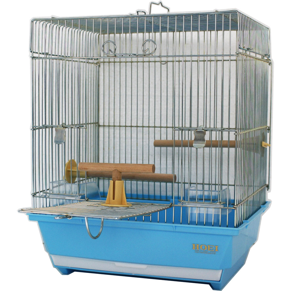  клетка для птиц HOEI 101 угол рука клей G голубой (32×26×38.5cm) документ птица маленький размер длиннохвостый попугай ласты chi серебряный металлизированный 
