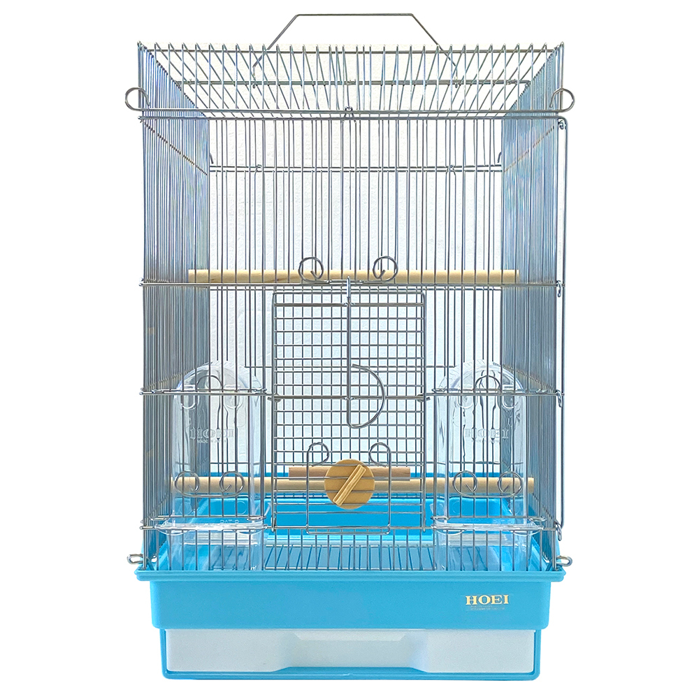  клетка для птиц HOEI 35 рука клей G голубой (37×41.5×54.5cm)se регулирование маленький размер длиннохвостый попугай ласты chi серебряный металлизированный 