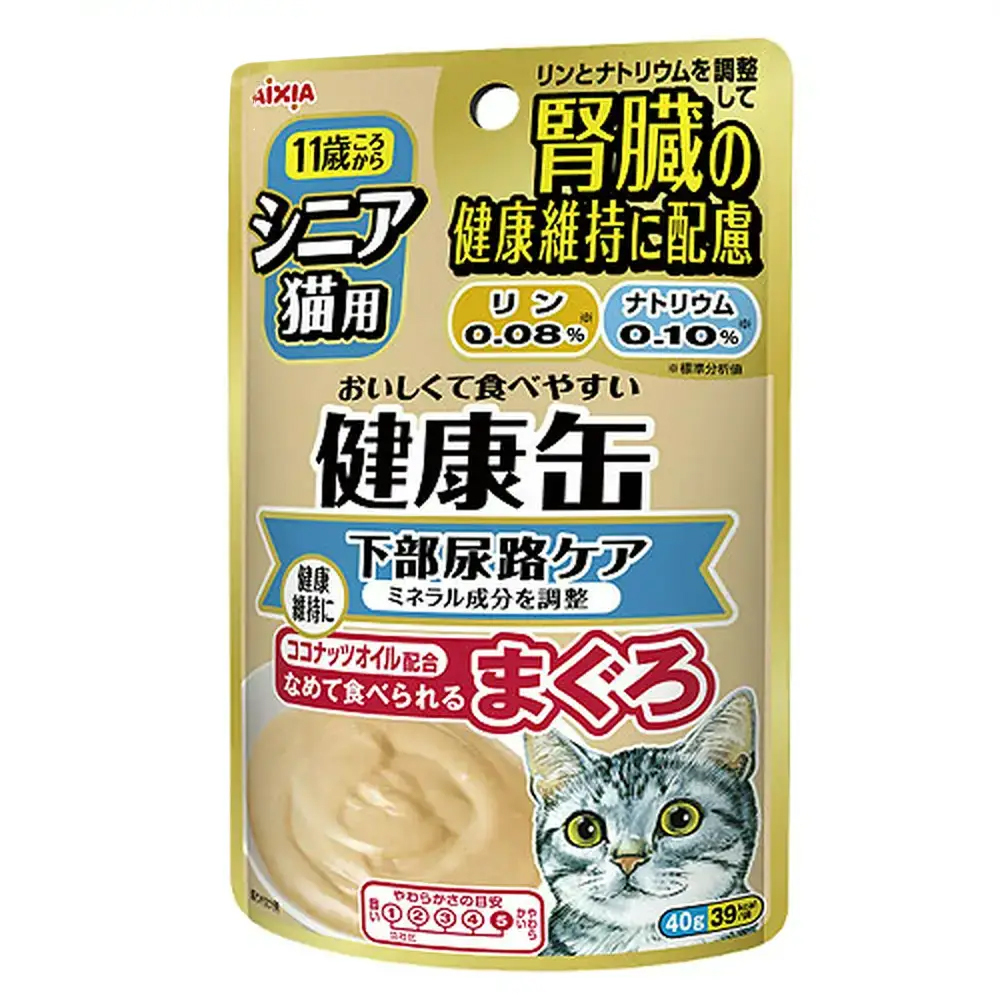 アイシア 健康缶 シニア猫用 下部尿路ケア 40g×2個 猫缶、ウエットフードの商品画像