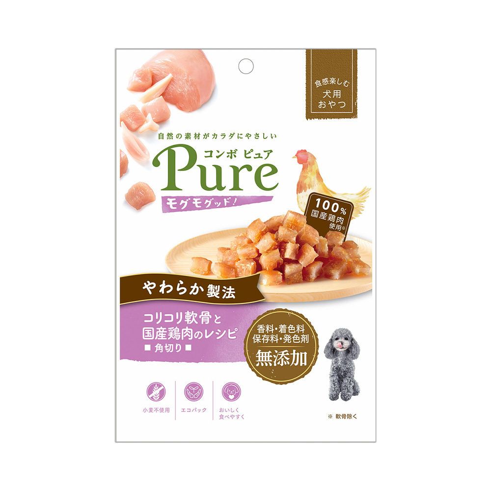 日本ペットフード コンボ ピュア ドッグ モグモグッド コリコリ軟骨と国産鶏肉のレシピ 角切り 50g×1個 犬用おやつ、ガムの商品画像