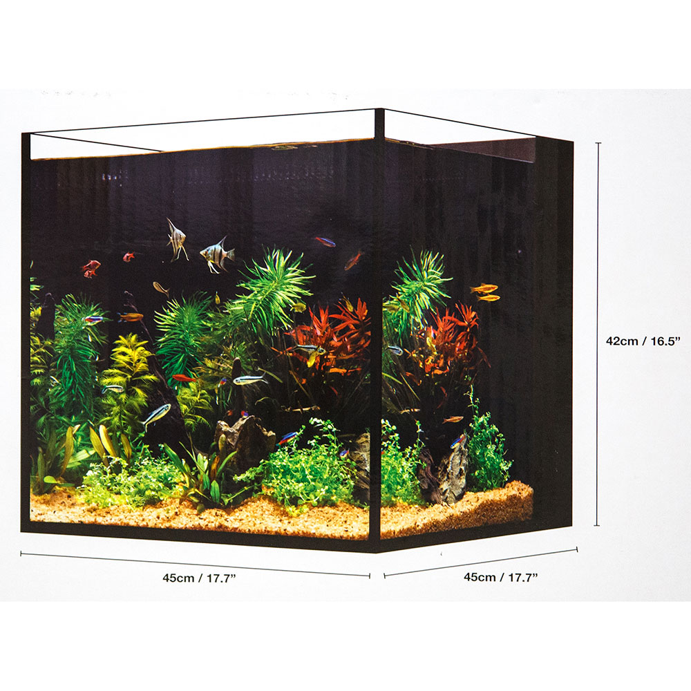  red si-DESKTOP Cube set white 45cm aquarium 