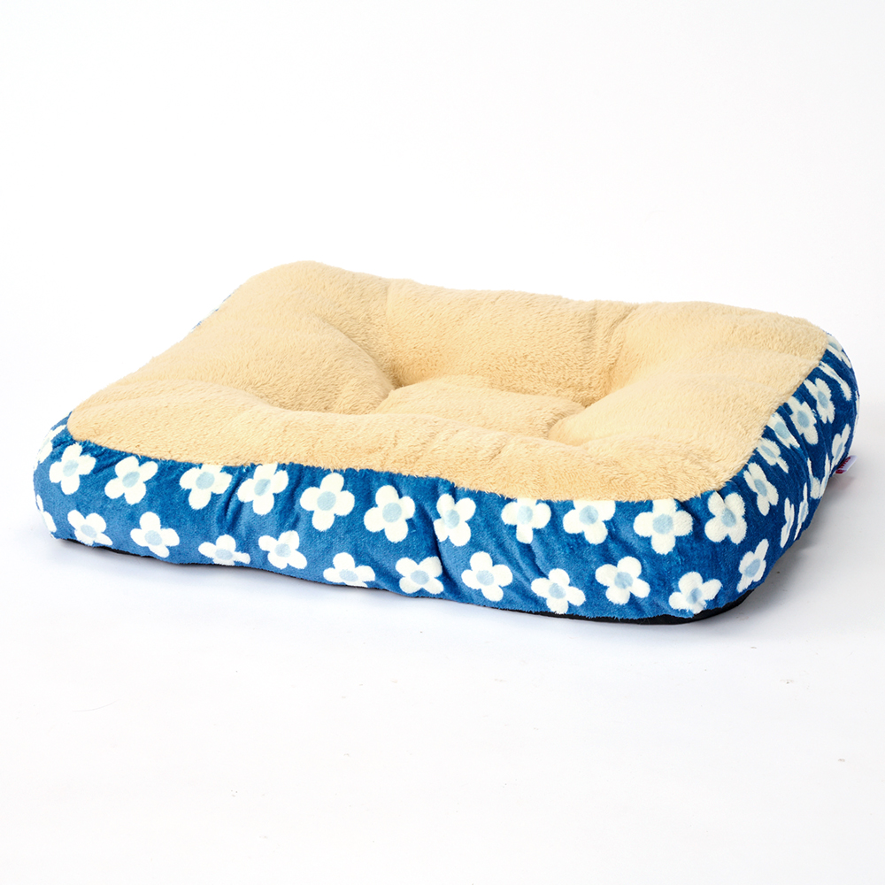 ボンビアルコン もこもこスクエアクッション Lサイズ フラワーブルーの商品画像