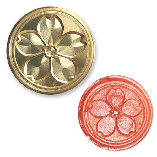 neliege sealing stamp head sealing wax 25mm head only single goods .. handmade (8- Sakura 