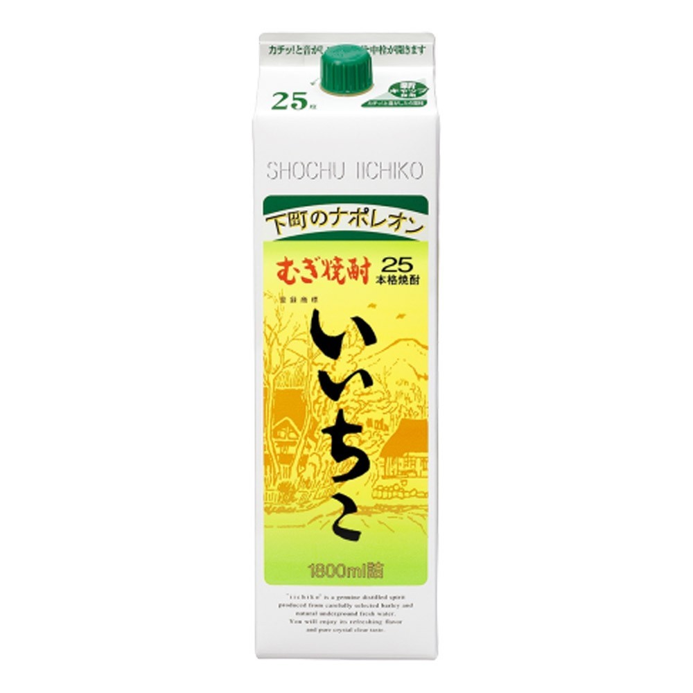 麦焼酎 いいちこ 25度 1800ml 紙パック 1ケース（6本）の商品画像