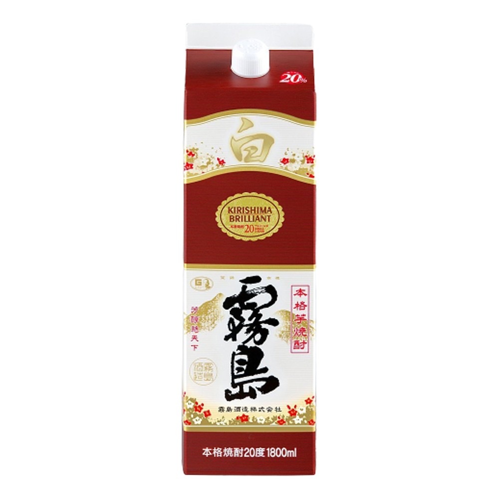 霧島酒造 芋焼酎 白霧島 20度 1.8L × 1本 紙パック 芋焼酎 - 最安値