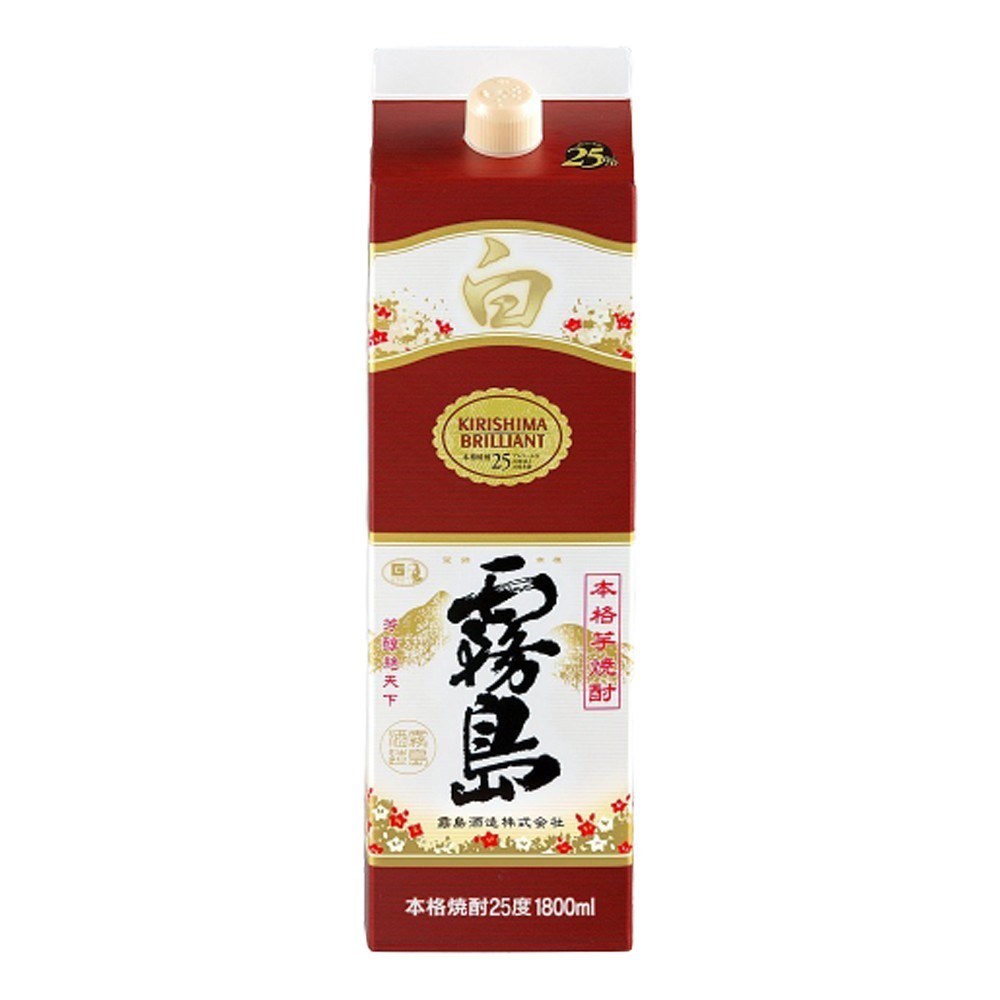 白霧島25度1800パック6本　芋焼酎 霧島酒造 芋焼酎 白霧島 25度 1.8L × 6本 紙パック 芋焼酎 - 最安値