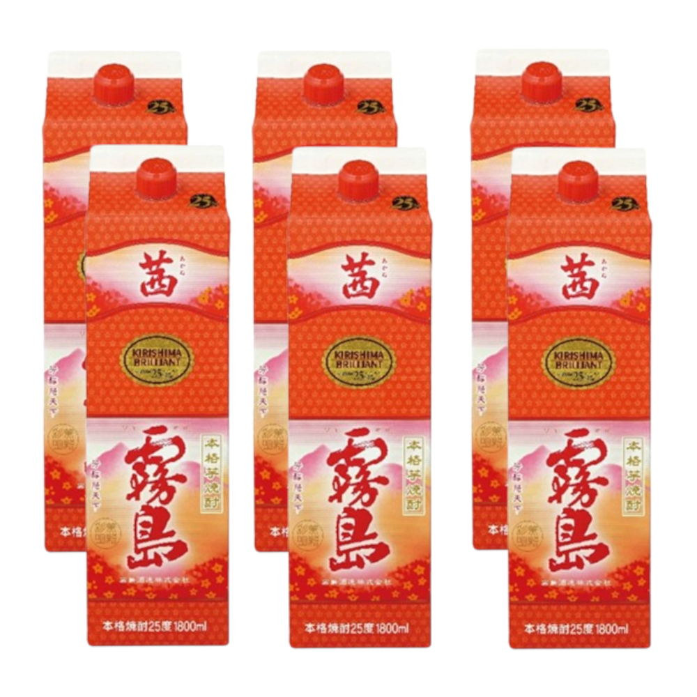 芋焼酎 茜霧島 25度 1.8L × 6本 紙パックの商品画像