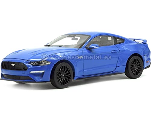 ダイキャストマスター フォード マスタング GT 2019 左ハンドル ブルー （1/18スケール 61003） おもちゃのミニカーの商品画像