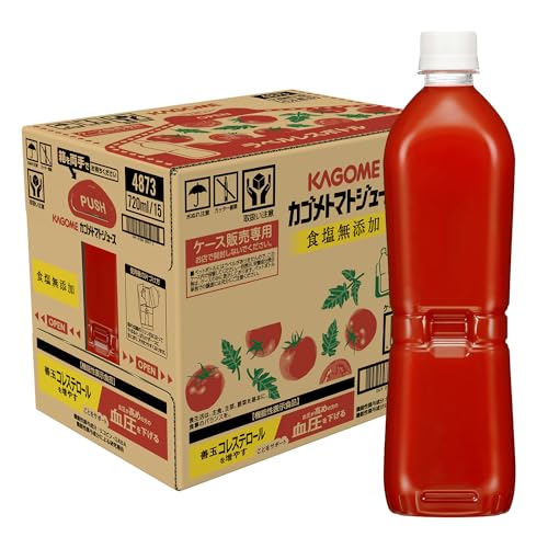 カゴメ トマトジュース 食塩無添加 ラベルレス 720ml×15本 ペットボトルの商品画像