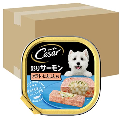 マースジャパン シーザー サーモン風味 ポテトとにんじん入り 100g×96個 ドッグフード ウエットフードの商品画像