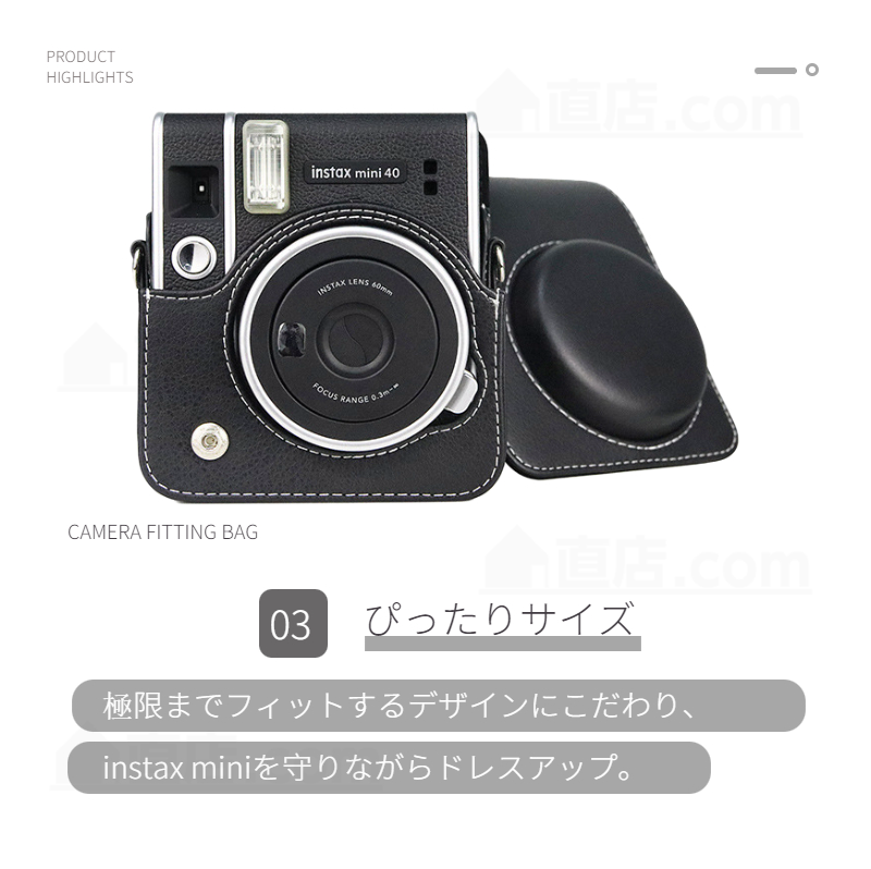  Fuji FUJIFILM instax mini 40 кожанный кейс мгновенный Cheki камера mini 40 для защитный корпус место хранения сумка сумка портфель с ремешком . скорость . протектор 