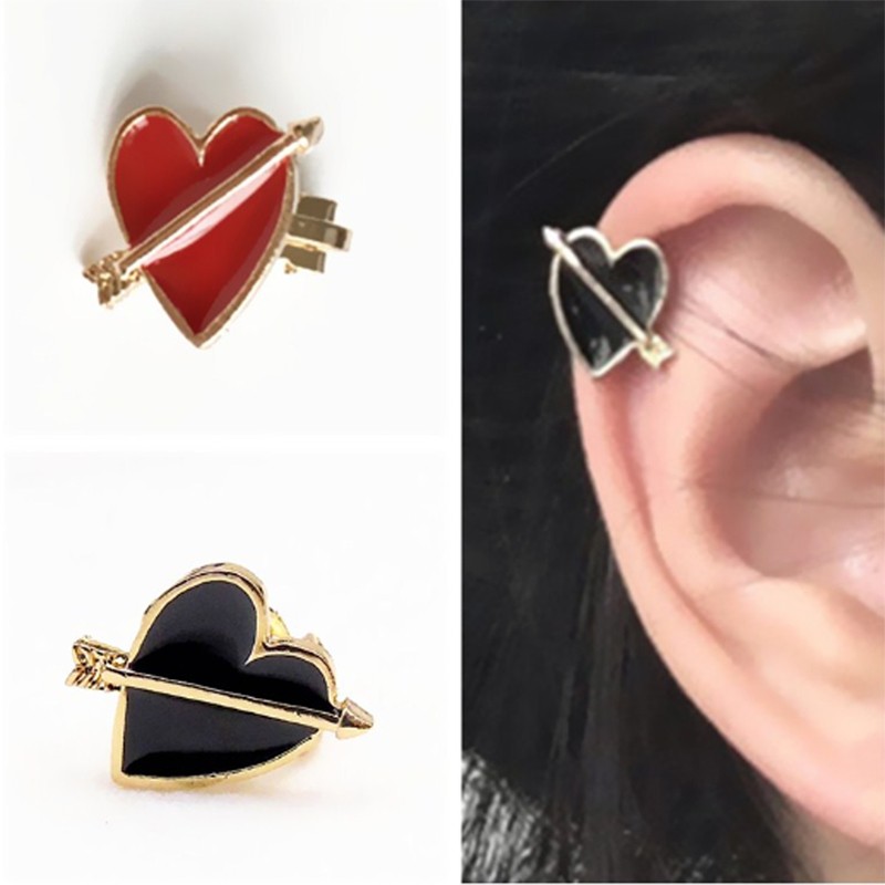  ушной зажим ушные каффы Heart эмаль стрела Arrow non отверстие кий pito аксессуары унисекс одна сторона уголок для уголок. аксессуары 