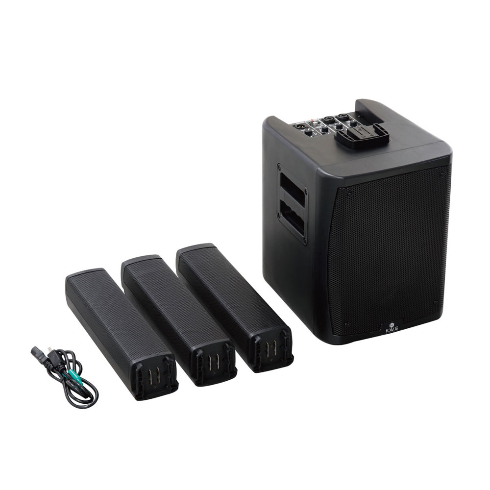  portable PA set PA speaker K.W.S C-Porter 200BT 200W portable column speaker Vocal amplifier 