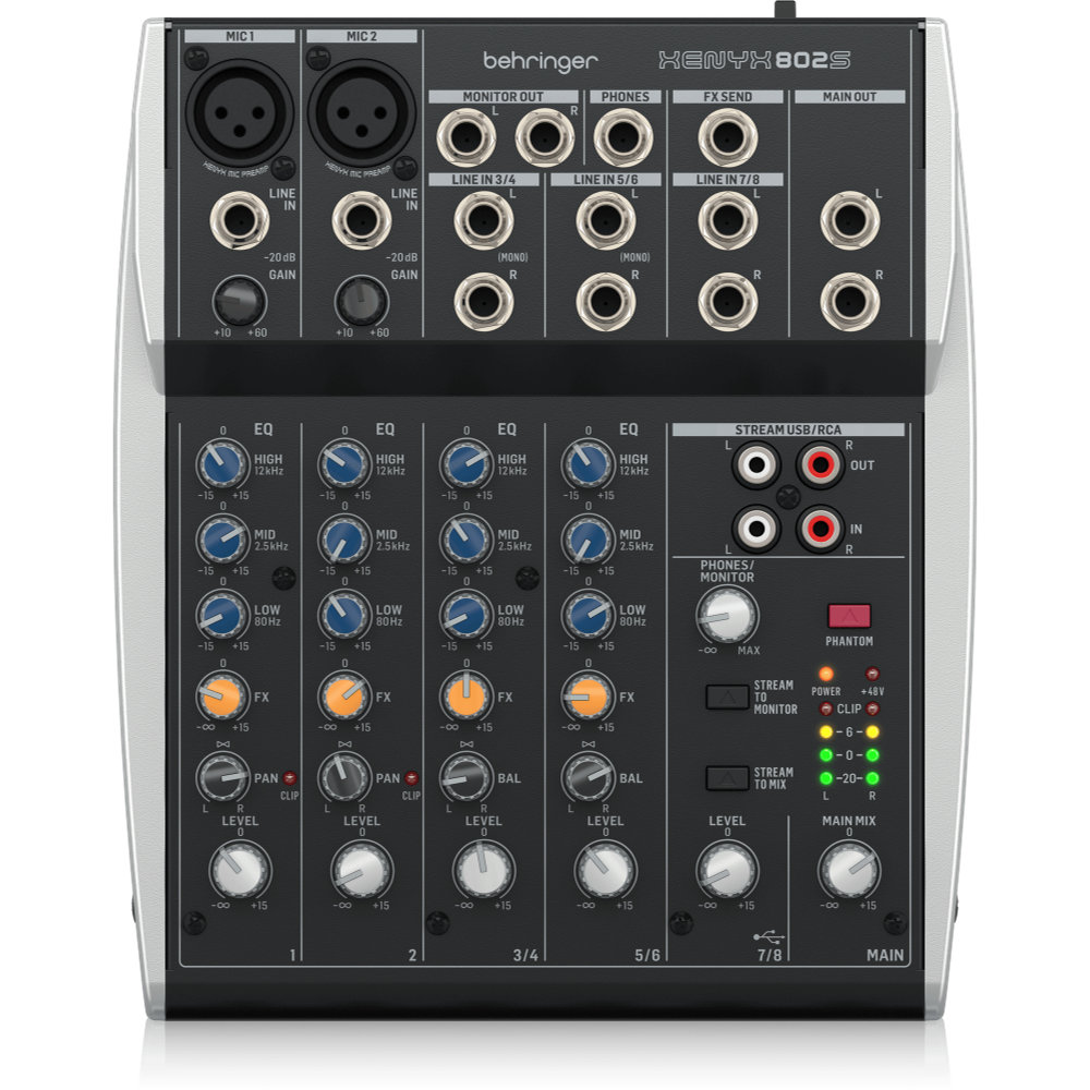  Behringer mixer BEHRINGER XENYX 802S analog mixer USB audio Inter fis function installing USB output installing 