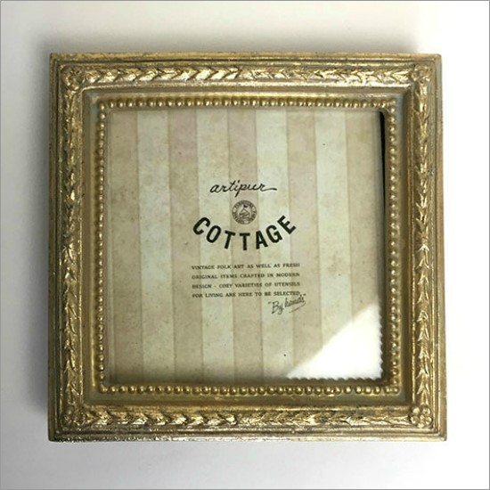 メール便送料無料】 アンティーク フォトフレーム スクエア ゴールド