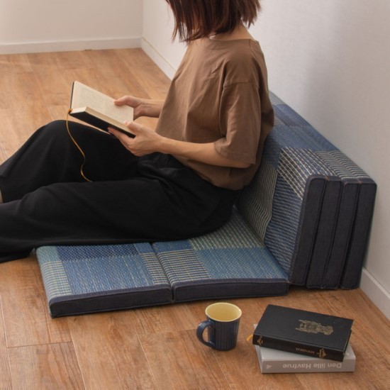 ウレタン入り い草 6つ折り マットレス 80×180cm 折りたたみ ひんやり