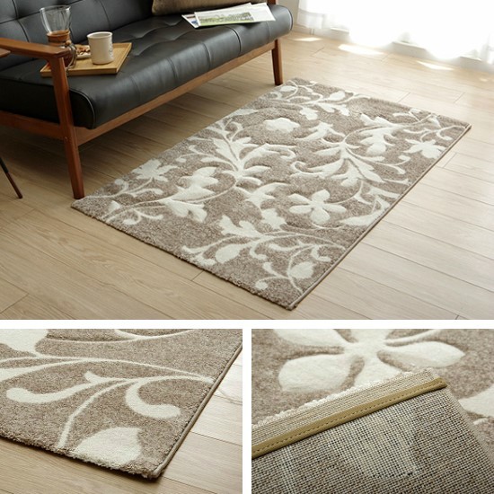 トルコ製 カービング加工 ラグマット 80×140cm 1.5畳 カーペット