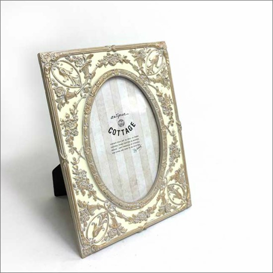 メール便送料無料】 アンティーク フォトフレーム エンボス フラワー