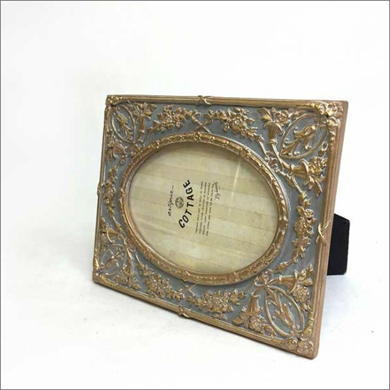 メール便送料無料】 アンティーク フォトフレーム エンボス フラワー