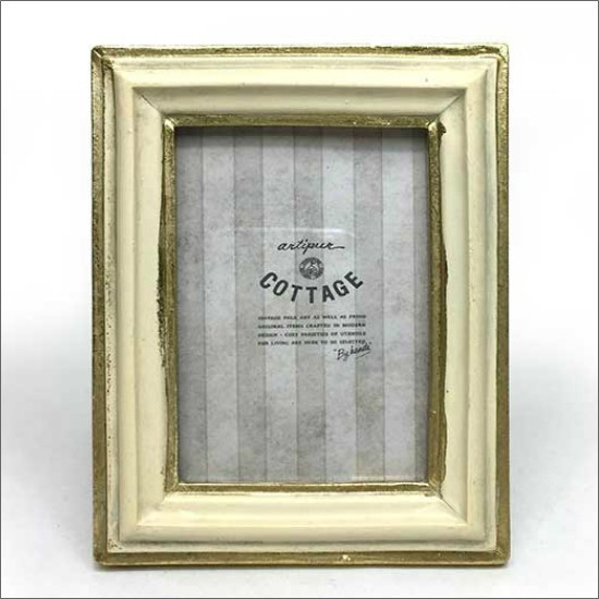 メール便送料無料】 アンティーク フォトフレーム レクト アイボリー