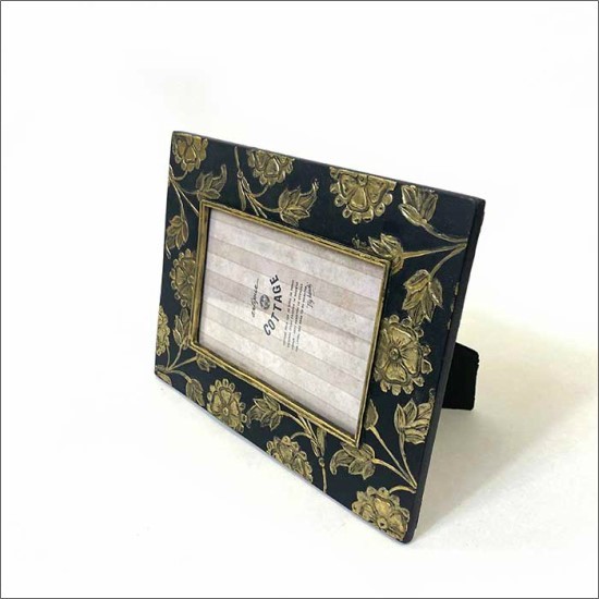 メール便送料無料】 アンティーク フォトフレーム エンボス フラワー