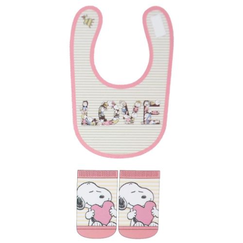  baby комплект bib & носки товары для малышей Peanuts Snoopy LOVE маленький planet подарок подарок нагрудник & младенец для носки празднование рождения 