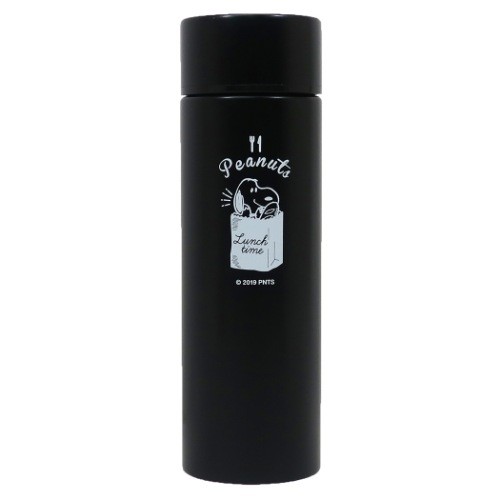 マリモクラフト ポケットステンレスボトル スヌーピー ランチタイム 0.12L（ブラック） 水筒の商品画像