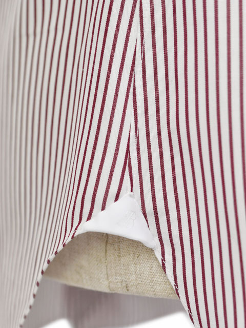 BARBA[ bar ba] Semi-wide color shirt DENDY U06095U cotton stripe red 