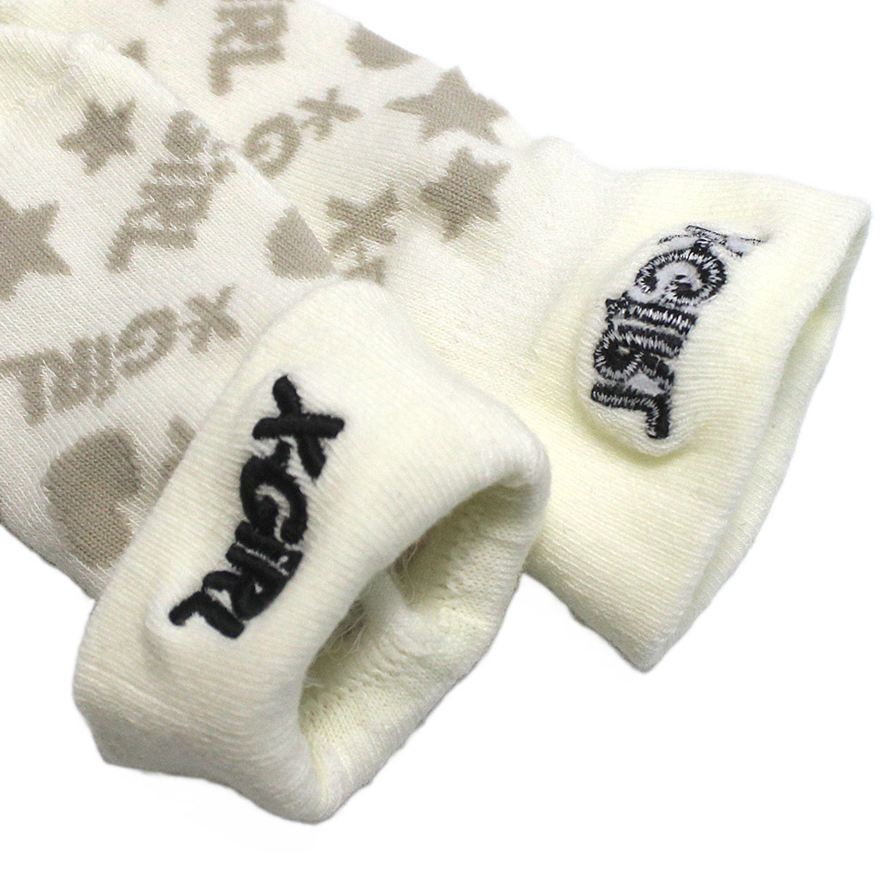  baby смешанные товары * bib " X-girl stage z" Logo Jaguar do baby носки слоновая кость (05)