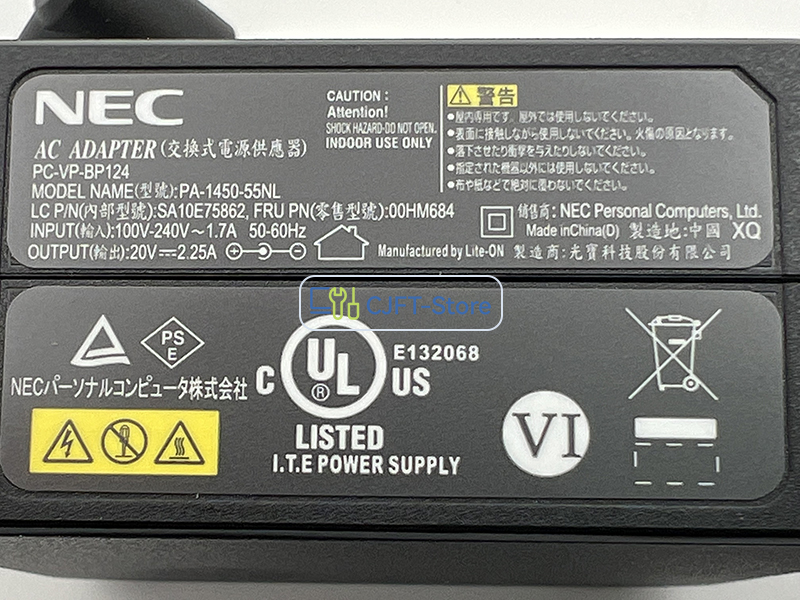  original new goods NEC LAVIE Direct NS PC-NS700RA PC-NS850NA PC-NS350NA series power supply,AC adapter PC-VP-BP124 PA-1450-55NL 45W 20V 2.25A