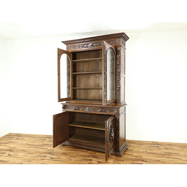  antique cabinet antique furniture storage kitchen living oak 1880 period Vintage retro France antique64894